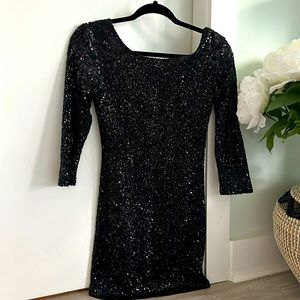 Foreign Exchange black sequence dress size XS